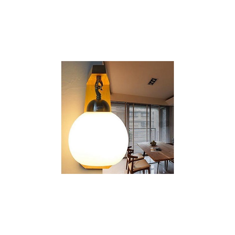 Lámpara de pared de madera con diseño de escalera de estilo japonés para dormitorio y mesita de noche