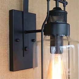 Acabado de óxido negro retro rústico estilo cabaña para protección ocular y luz ambiental.