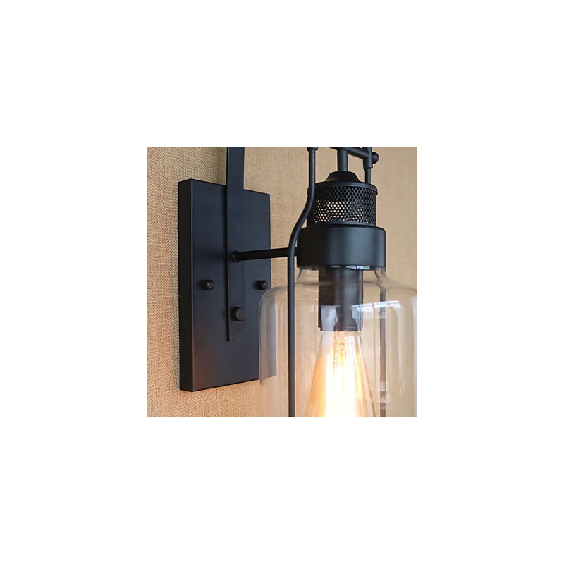 Acabado de óxido negro retro rústico estilo cabaña para protección ocular y luz ambiental.