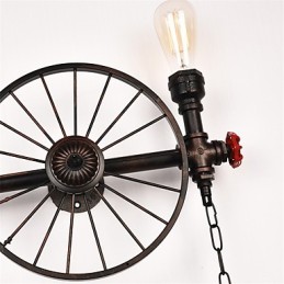 Lámparas de pared de tubo industriales vintage, luces creativas, iluminación decorativa para restaurante, cafetería y bar, con acabado pintado de 2 luces.