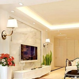 Apliques de pared con iluminación ambiental de cristal, modernos y contemporáneos, con acabado galvanizado.