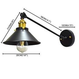 Lámpara de pared de hierro Buzz Wall Lámpara de sable de luz negro tonto en la pared