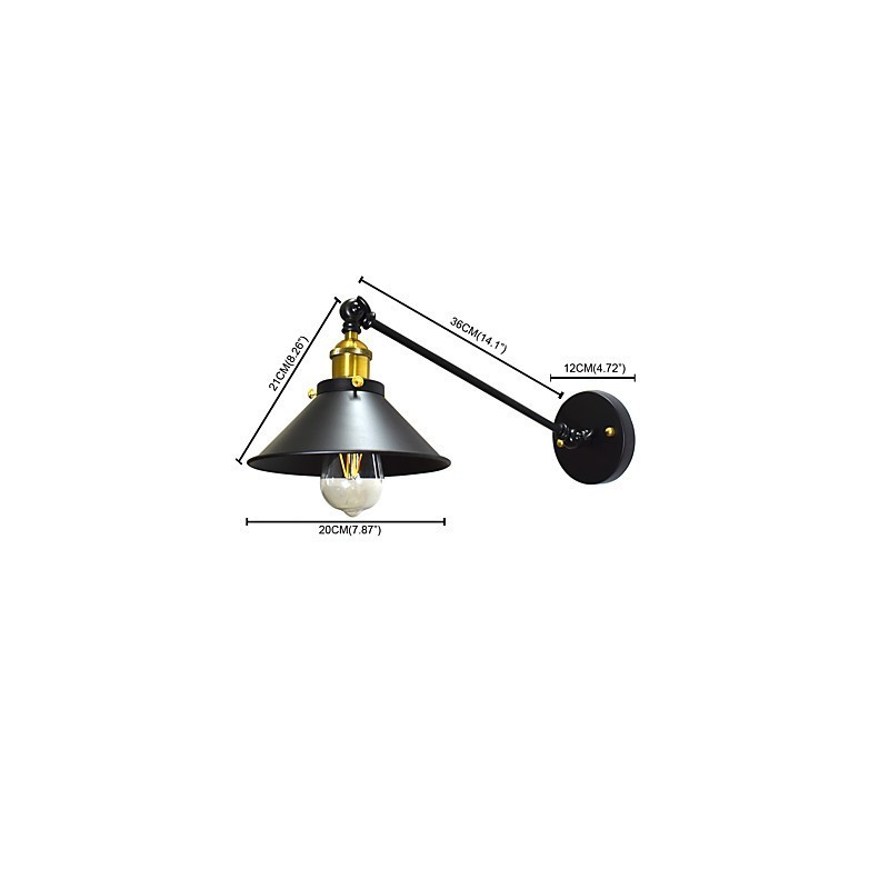 Lámpara de pared de hierro Buzz Wall Lámpara de sable de luz negro tonto en la pared