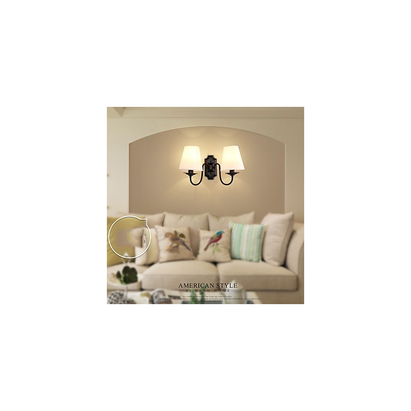 Apliques de pared con luz descendente para protección ocular con pintura contemporánea moderna