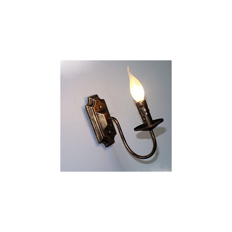 Lámpara de pared antigua con forma de vela, sencilla, para pasillo y balcón.