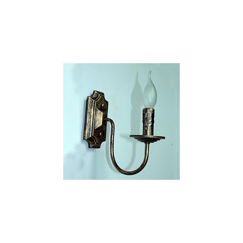 Lámpara de pared antigua con forma de vela, sencilla, para pasillo y balcón.