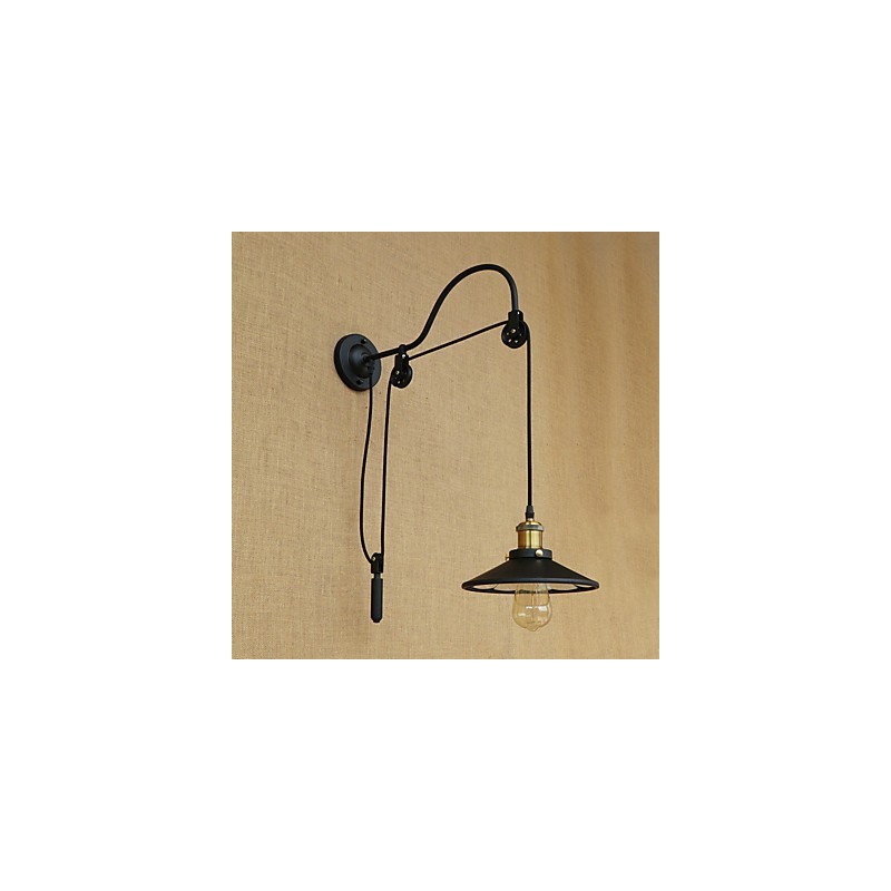 Aplique de pared con luz ambiental de elevación ajustable con pintura retro campestre