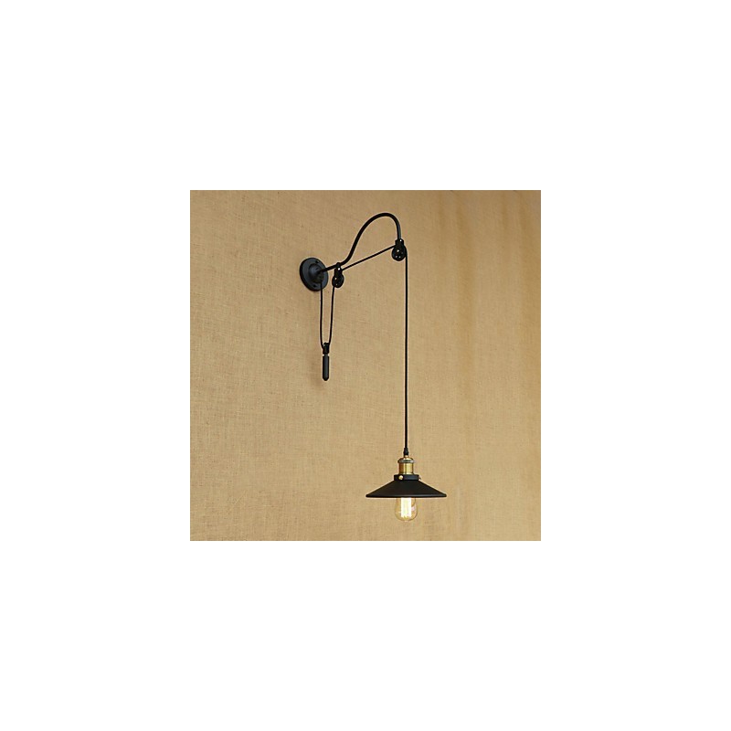 Aplique de pared con luz ambiental de elevación ajustable con pintura retro campestre