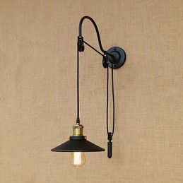 Aplique de pared con luz ambiental de elevación ajustable con pintura retro campestre
