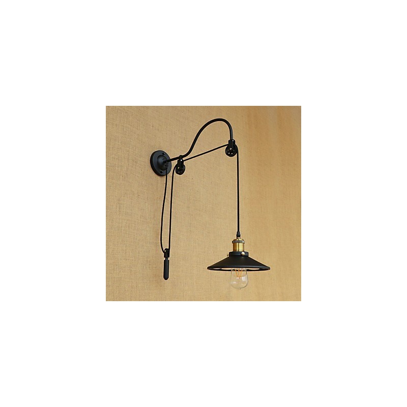 Aplique de pared con luz ambiental de elevación ajustable con pintura retro campestre