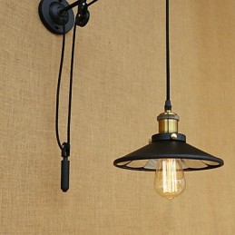 Aplique de pared con luz ambiental de elevación ajustable con pintura retro campestre