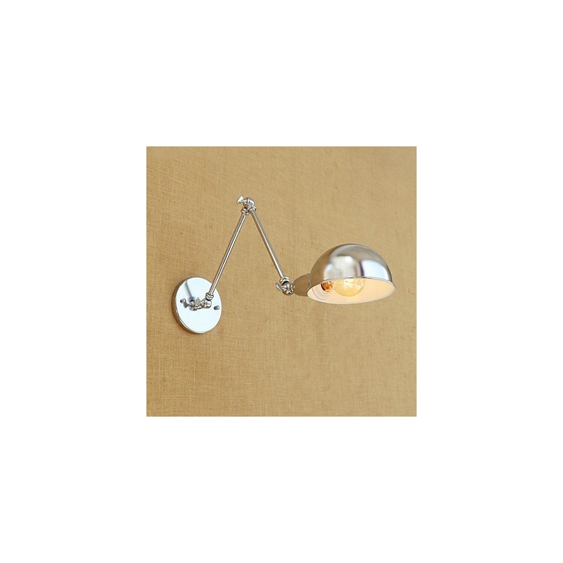 Lámpara de brazo oscilante con protección ocular, moderna, contemporánea, retro, galvanizada, luz ambiental.