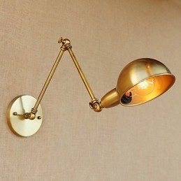 Lámpara de brazo oscilante con protección ocular, moderna, contemporánea, retro, galvanizada, luz ambiental.