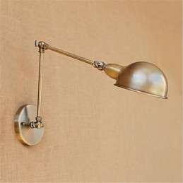 Lámpara de brazo oscilante con protección ocular, moderna, contemporánea, retro, galvanizada, luz ambiental.