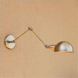 Lámpara de brazo oscilante con protección ocular, moderna, contemporánea, retro, galvanizada, luz ambiental.