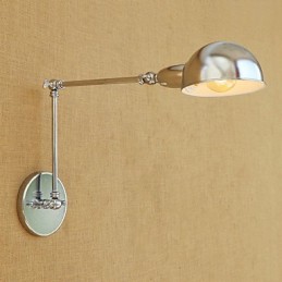Lámpara de brazo oscilante con protección ocular, moderna, contemporánea, retro, galvanizada, luz ambiental.