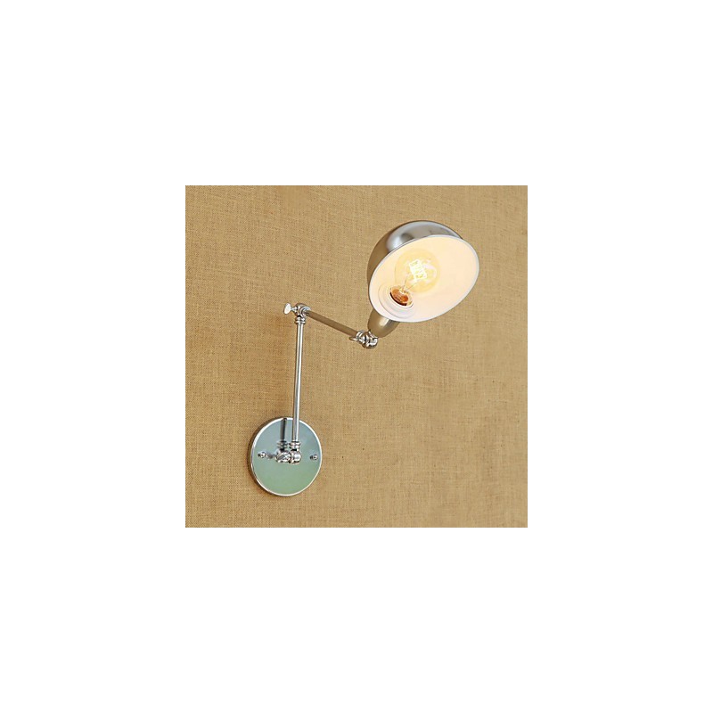 Lámpara de brazo oscilante con protección ocular, moderna, contemporánea, retro, galvanizada, luz ambiental.