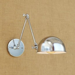 Lámpara de brazo oscilante con protección ocular, moderna, contemporánea, retro, galvanizada, luz ambiental.