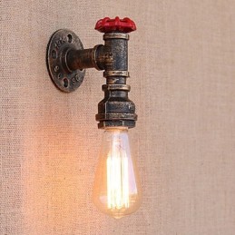 Aplique de pared con luz ambiental estilo mini con pintura retro campestre