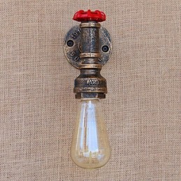 Aplique de pared con luz ambiental estilo mini con pintura retro campestre