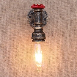 Aplique de pared con luz ambiental estilo mini con pintura retro campestre