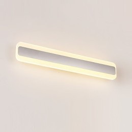 Lámpara de pared moderna y contemporánea integrada en cromo para iluminación ambiental de baño.