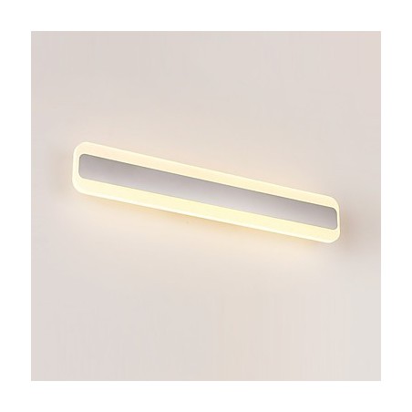 Lámpara de pared moderna y contemporánea integrada en cromo para iluminación ambiental de baño. Lámpara de pared moderna y contemporánea integrada en cromo para iluminación ambiental de baño.