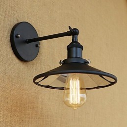 Aplique de pared con luz ambiental estilo mini con pintura retro campestre