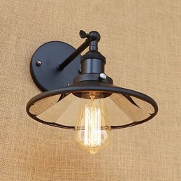 Aplique de pared con luz ambiental estilo mini con pintura retro campestre
