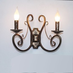 Nueva lámpara de pared retro estilo ático americano, lámpara de dormitorio, lámpara de pared, lámpara de vela