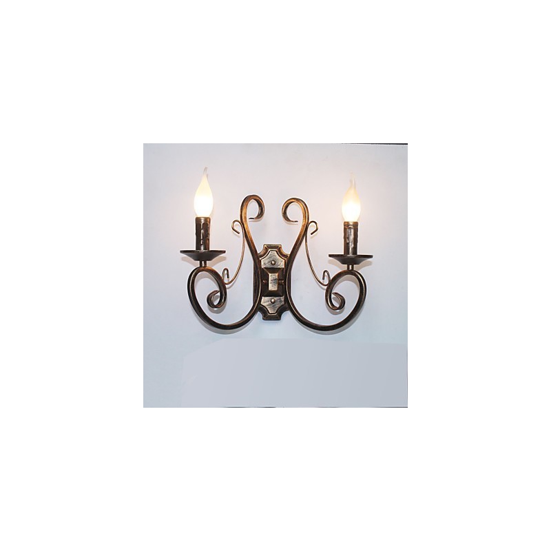 Nueva lámpara de pared retro estilo ático americano, lámpara de dormitorio, lámpara de pared, lámpara de vela
