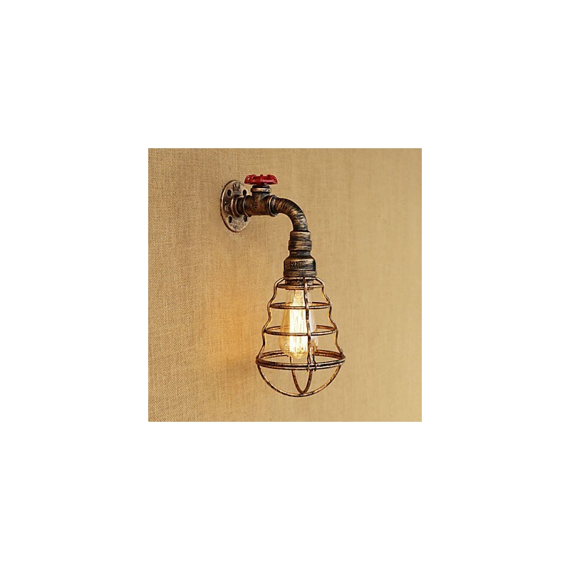 Aplique de pared con luz ambiental estilo mini con pintura retro campestre