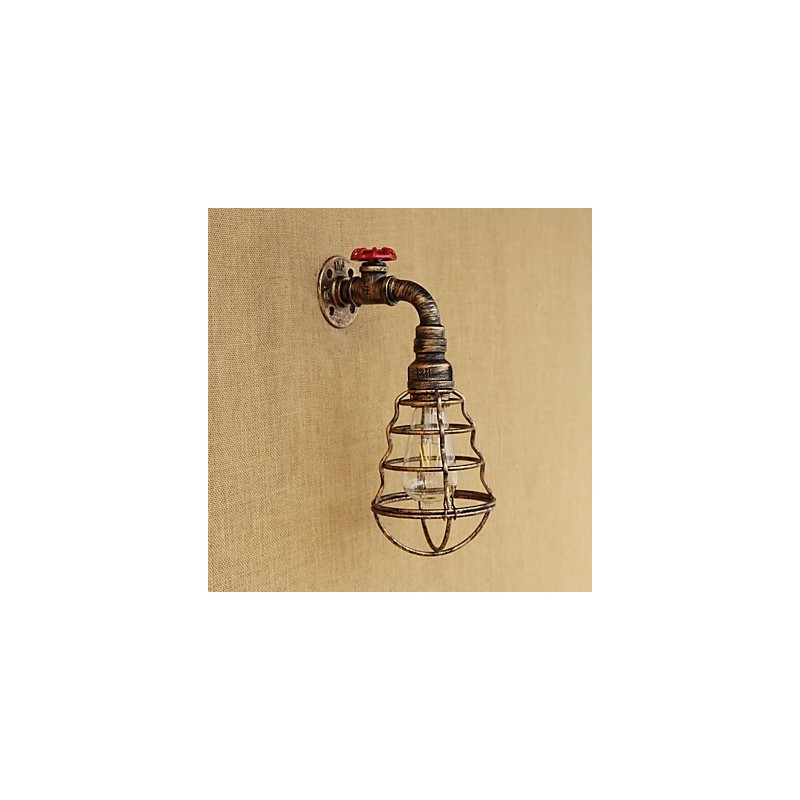Aplique de pared con luz ambiental estilo mini con pintura retro campestre