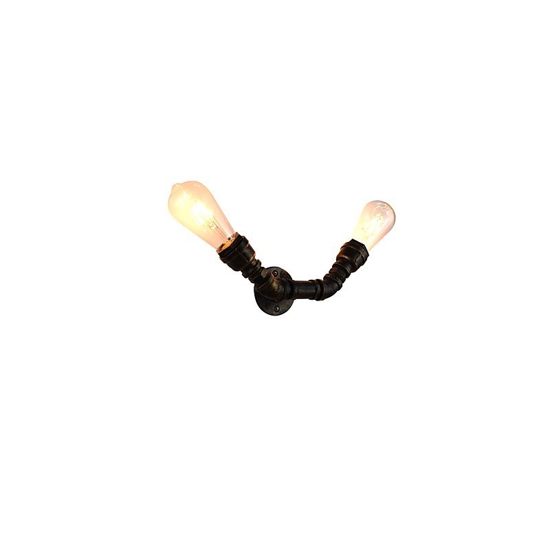 Aplique de pared rústico tradicional clásico de latón antiguo para luz ambiental.