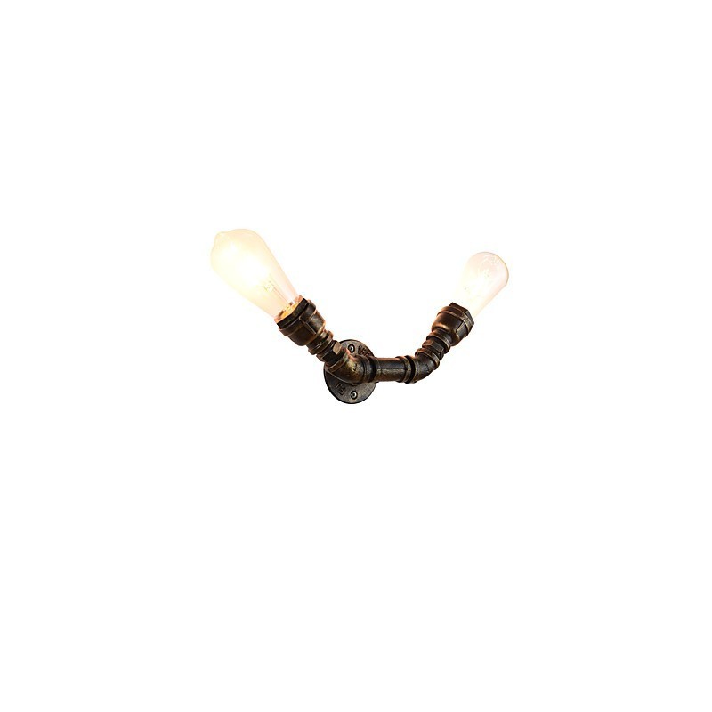Aplique de pared rústico tradicional clásico de latón antiguo para luz ambiental.