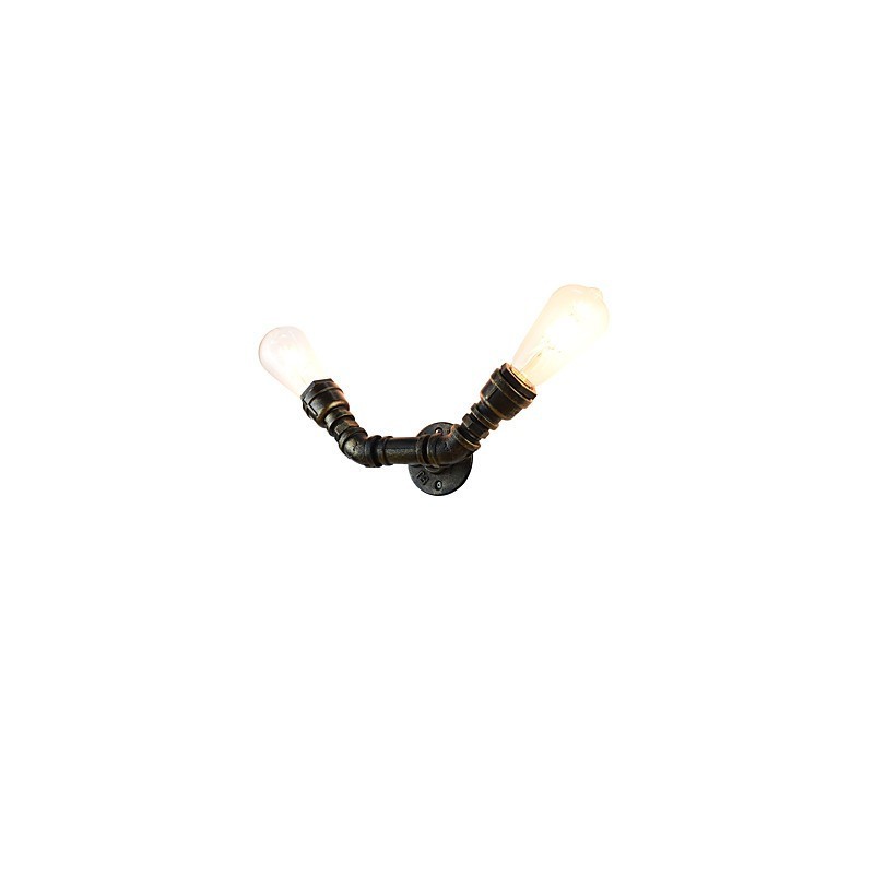 Aplique de pared rústico tradicional clásico de latón antiguo para luz ambiental.