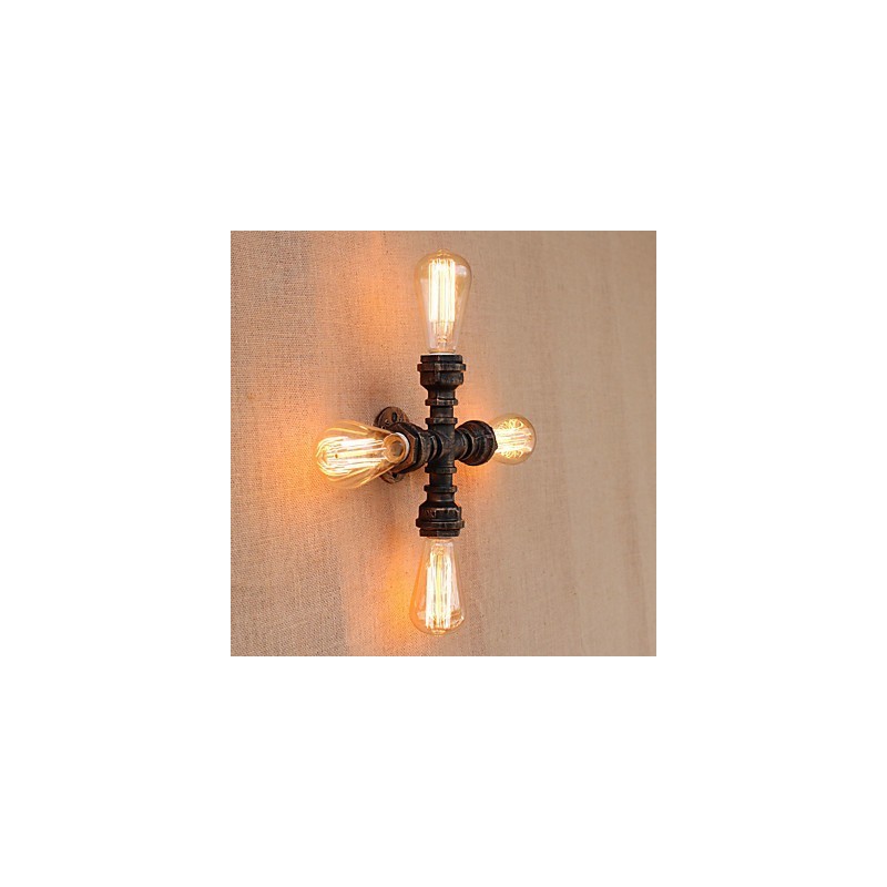 Lámpara de pared con luz ambiental incluida, estilo mini, con brazo oscilante y pintura retro campestre.