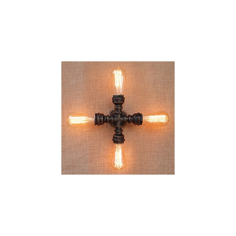 Lámpara de pared con luz ambiental incluida, estilo mini, con brazo oscilante y pintura retro campestre.
