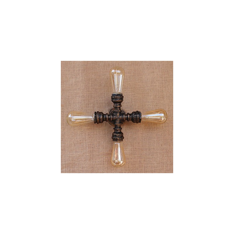 Lámpara de pared con luz ambiental incluida, estilo mini, con brazo oscilante y pintura retro campestre.