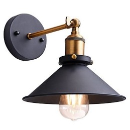 2 apliques de pared de metal, lámpara industrial de pared, estilo vintage Edison Simplicity, para cafetería, club, bar.