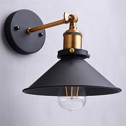 2 apliques de pared de metal, lámpara industrial de pared, estilo vintage Edison Simplicity, para cafetería, club, bar.