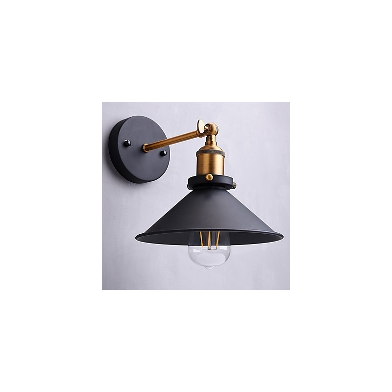 2 apliques de pared de metal, lámpara industrial de pared, estilo vintage Edison Simplicity, para cafetería, club, bar.