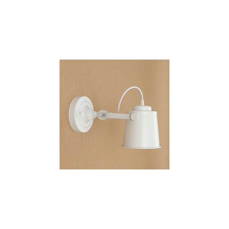 Lámpara de pared de acero pintado, estilo café americano negro, estilo retro, con sable de luz.