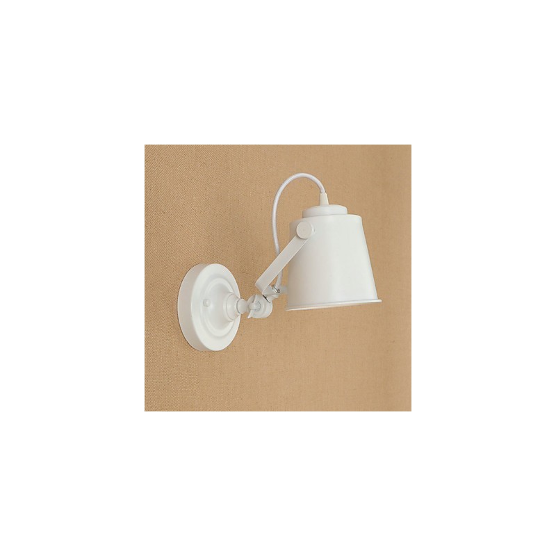 Lámpara de pared de acero pintado, estilo café americano negro, estilo retro, con sable de luz.