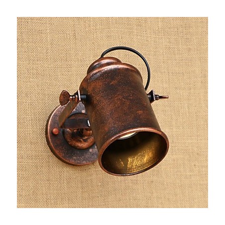 Lámpara de pared de acero pintado, estilo café americano negro, estilo retro, con sable de luz.