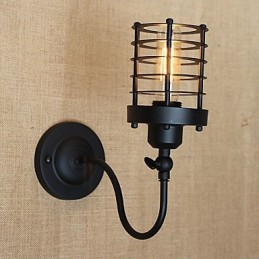 Aplique de pared con luz ambiental estilo mini con pintura rústica vintage