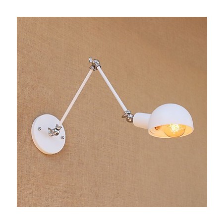 Lámpara de pared con luz ambiental y protección ocular con brazo oscilante estilo mini con pintura rústica vintage