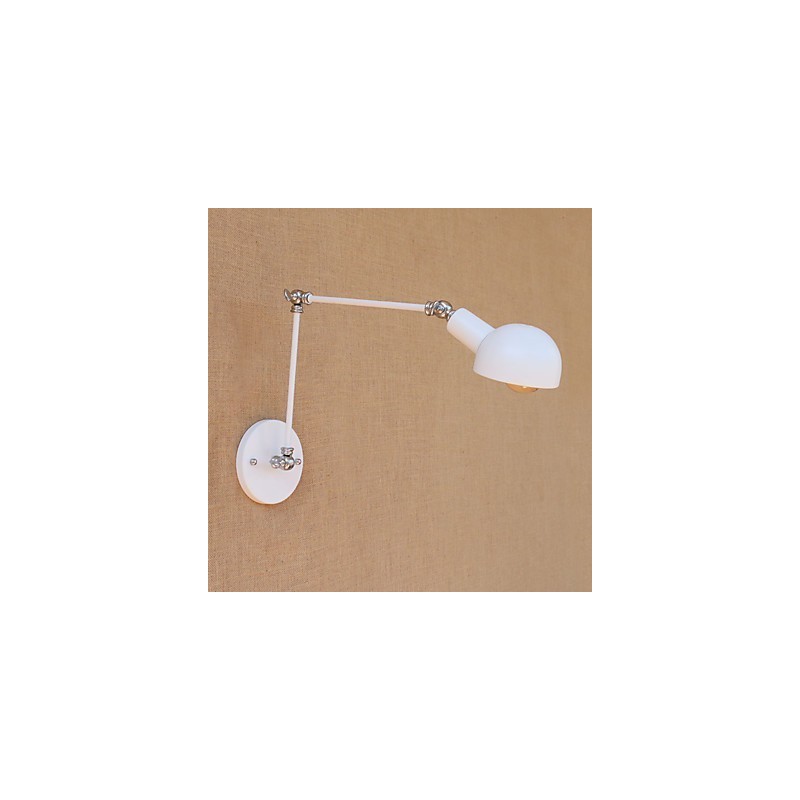 Lámpara de pared con luz ambiental y protección ocular con brazo oscilante estilo mini con pintura rústica vintage
