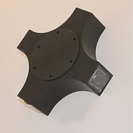 Aplique de pared con luz ambiental, novedoso y sencillo, integrado, para proteger los ojos, lámpara de pared impermeable para patio al aire libre con forma de estrella cruzada