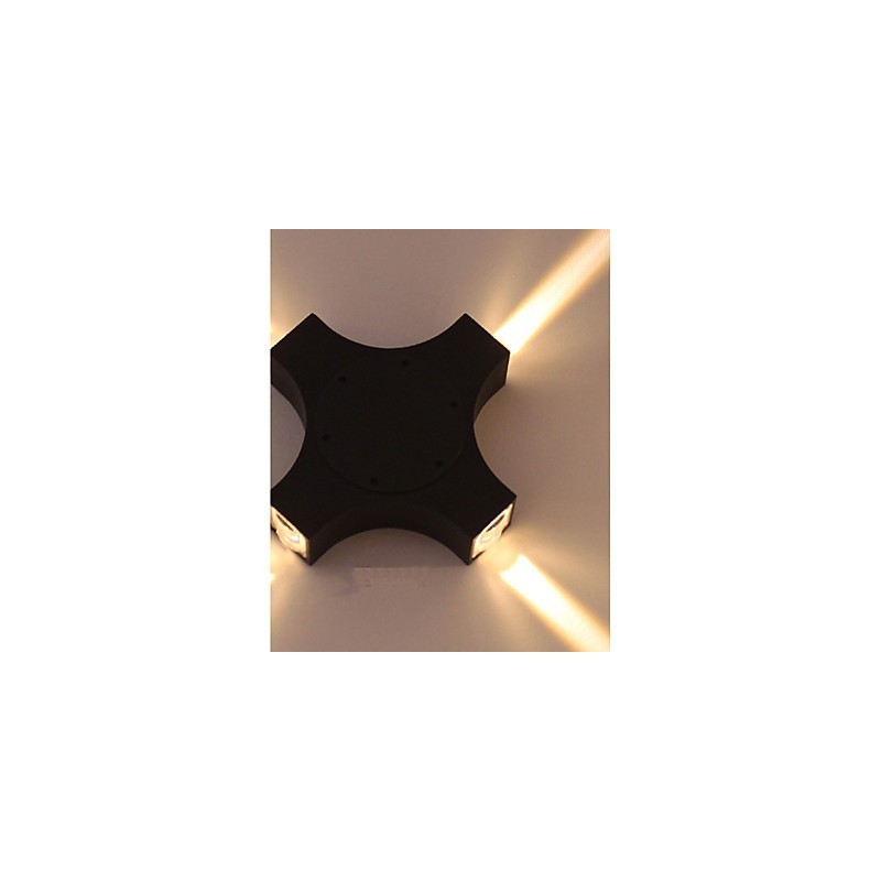 Aplique de pared con luz ambiental, novedoso y sencillo, integrado, para proteger los ojos, lámpara de pared impermeable para patio al aire libre con forma de estrella cruzada
